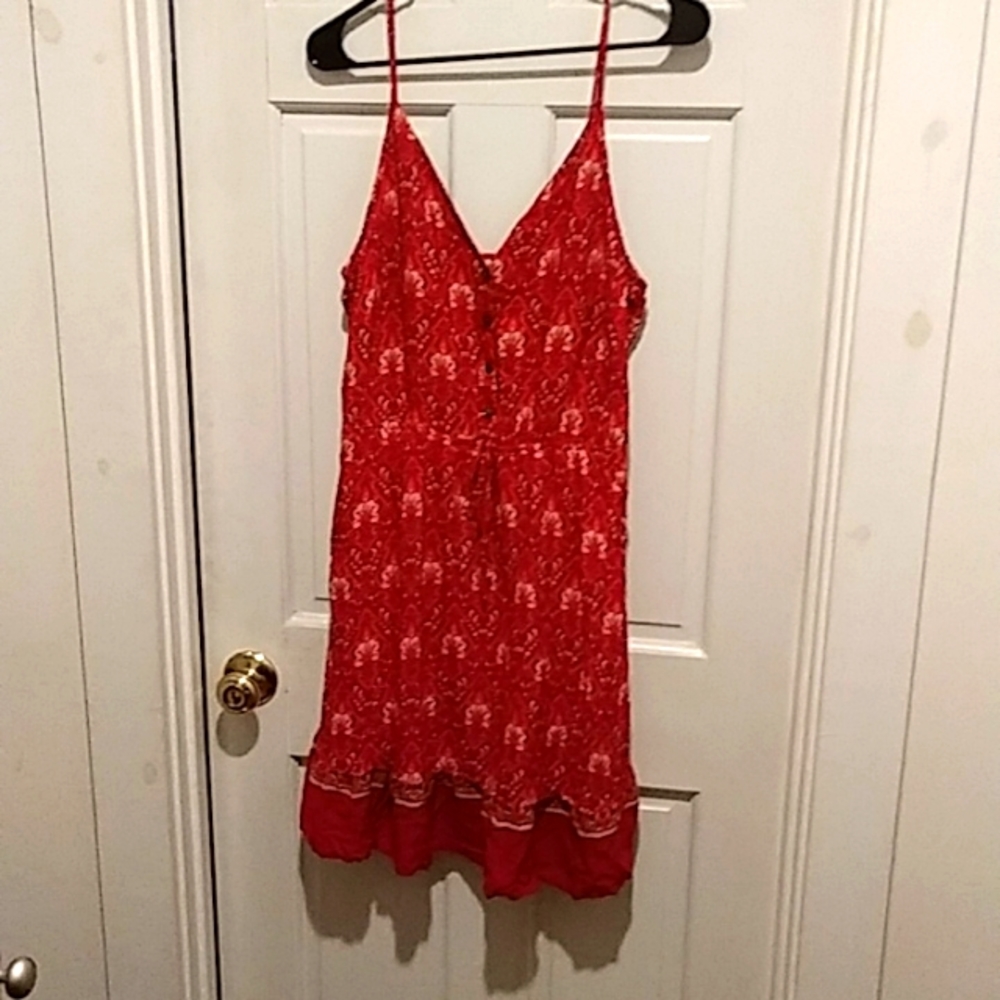 Boho floral spaghetti strap dress